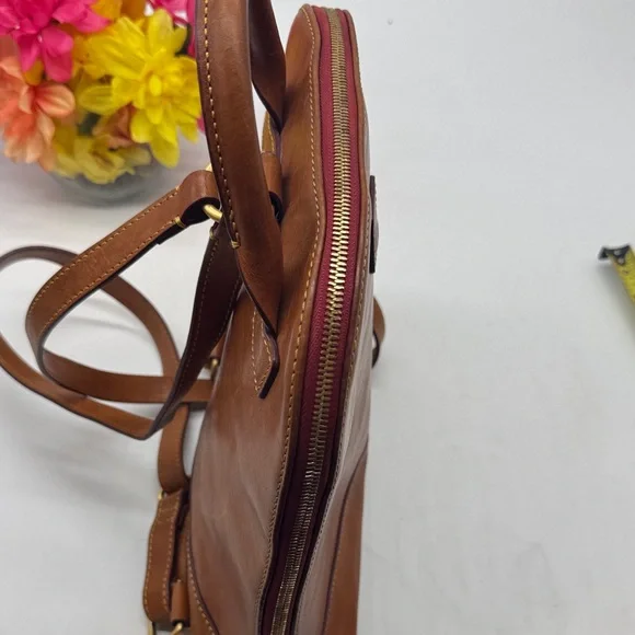 Dooney & Bourke Brown Leather Backpack As Is Condition - Picture 7 of 16